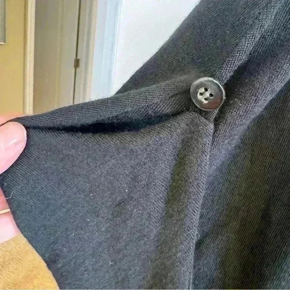 MOYURU Women's Men’s Black Wool Extra Large Pants Button Detail Elastic Waist - Picture 3 of 9